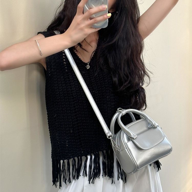 Portable Women's PU Leather Messenger Bag - Vintage Saddle Style for Phones & Essentials