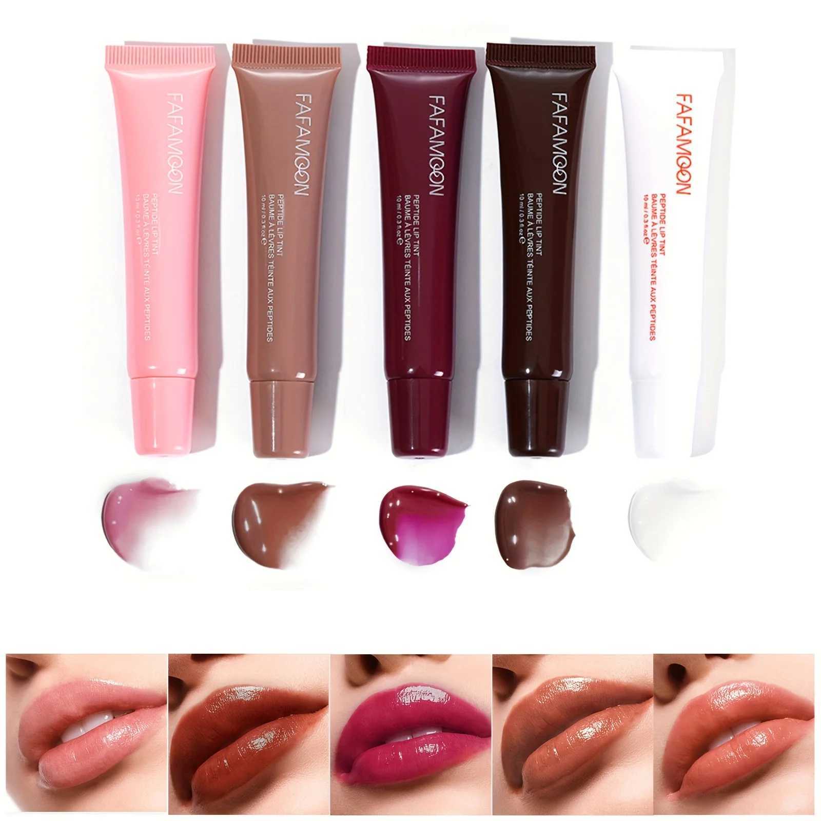 Five color gloss lipstick moisturizing moisturizing and brightening lip lines fruit lotion and skin coloring lipstick W250407