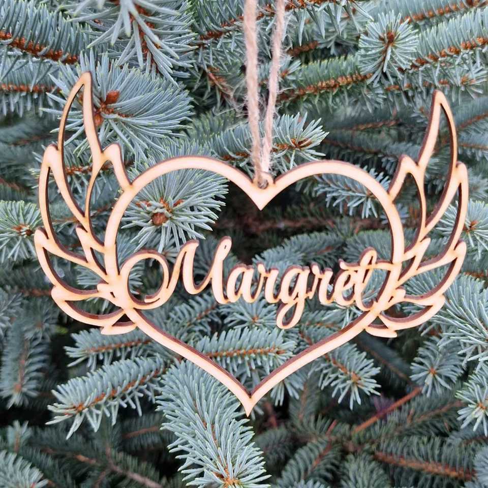 Personalized Angel Wings Ornament In Loving Memory Ornament Memorial angel wings Christmas Ornament Memorial Only Tags Only Tags W251107