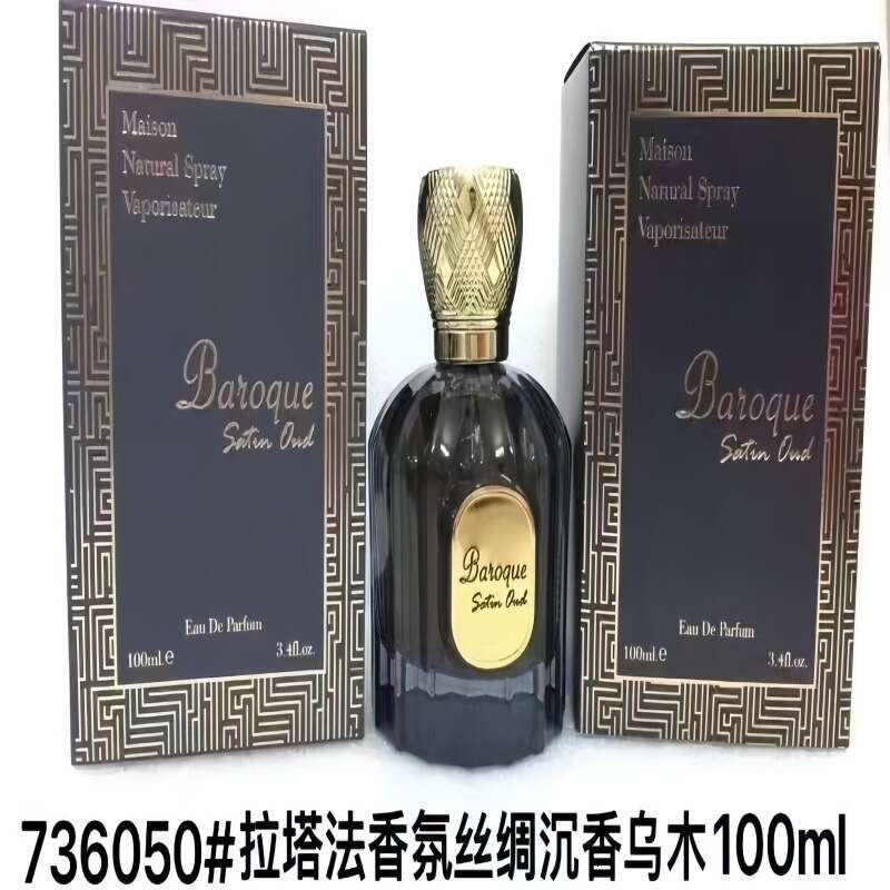 Designer perfume Foreign Trade Cross Border Hot Item Baroque Middle Eastern Arabian Woody Fragrance Perfume Ebony Silk Red Lasting Premium Fast Shippi