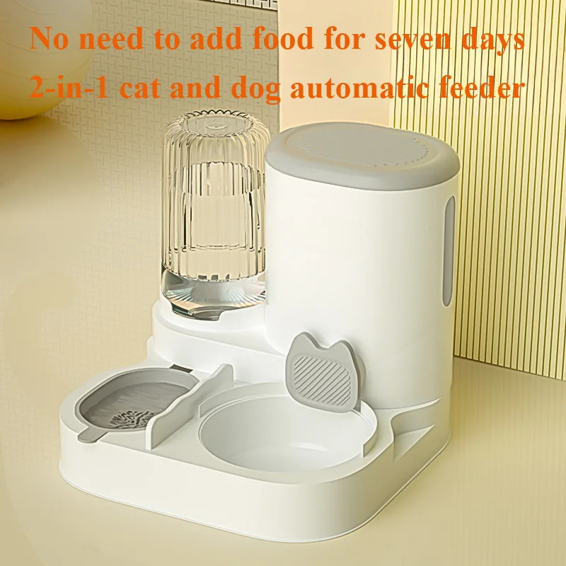 Cat bowl automatic feeder suitable for cats dogs pets water dispensers comprehensive cat bowls cat food alkali dogs eating and drinking 250403