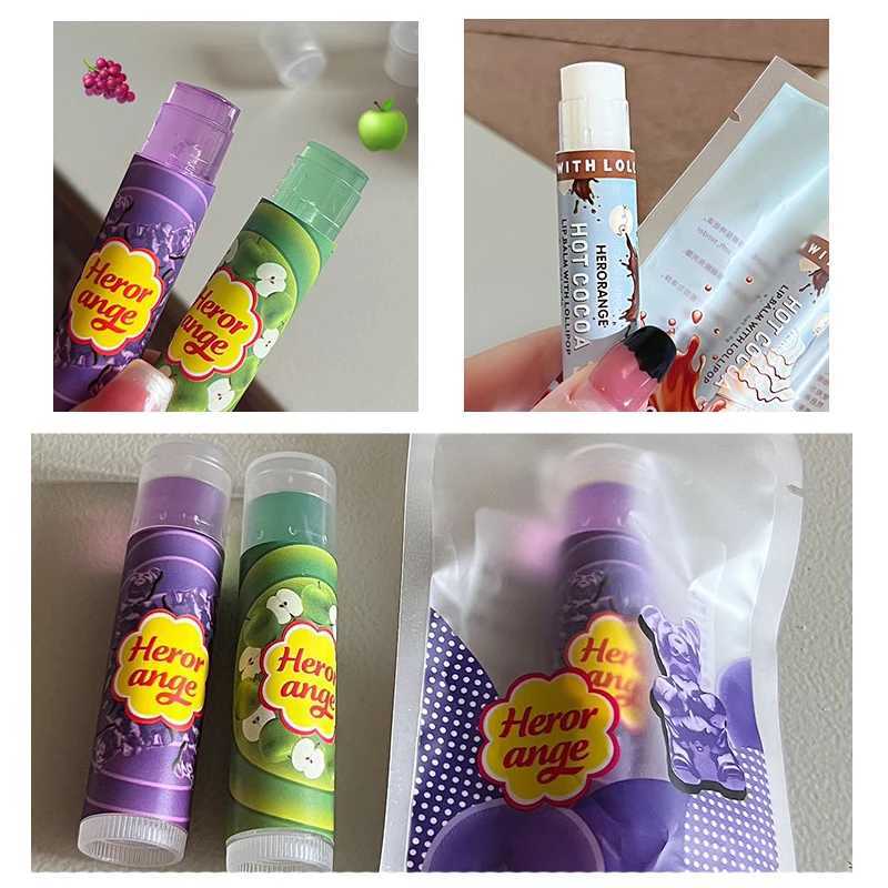 Multi flavor lollipop lipstick hot cocoa lipstick moisturizes moisturizes and reduces male and female lip lines W250407