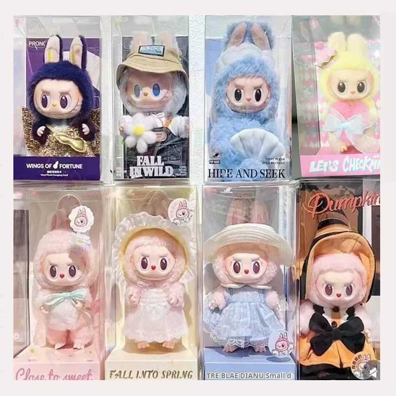 High quality inventory Labubu Skullpanda Mokoko Zimomo Halloween Labubu keychain dolls Christmas gift keychains Childrens toy replicasT250407