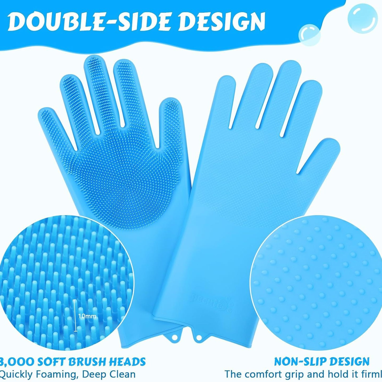 Pet Grooming Bathing Gloves Dog Cat Bathing Shampoo Scrubber Magic Massaging Cleaning Cleaner Sponge Silicon Hair Removal Glove