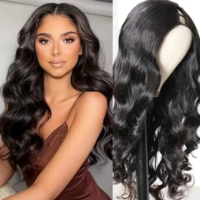 Body Wave V Part Wigs Human Hair 250 Density For Women Full Head Clip In Half Wig No Leave Out Body Wave Wig For Black Women W251107