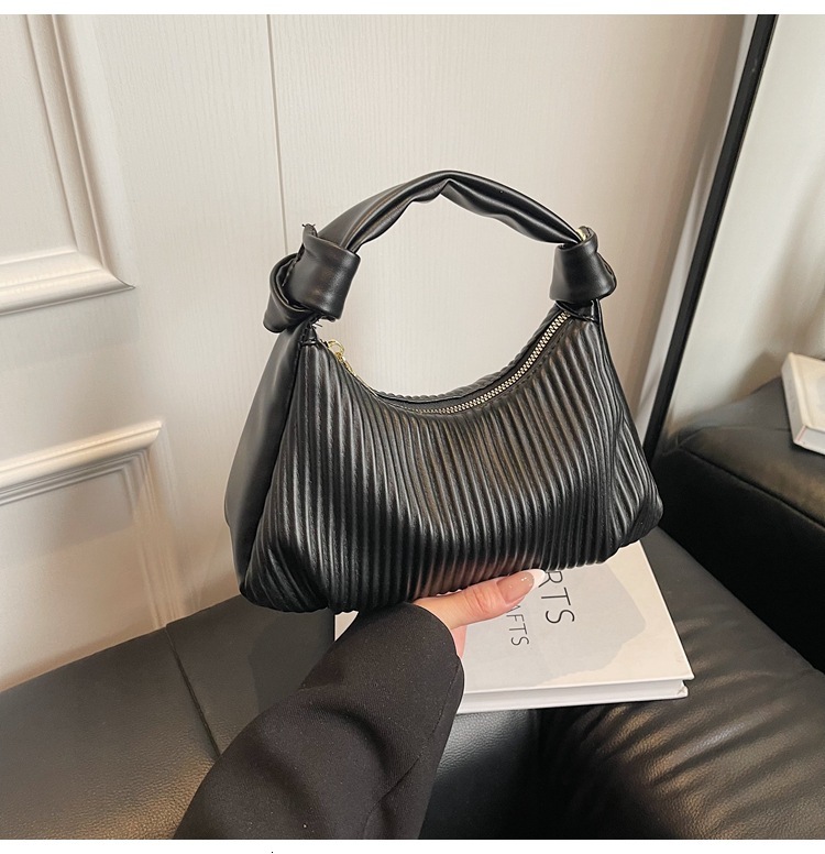 2025S Designer Women S Bag Hand Held Pleated Women S New Single Shoulder Small Square Bag French High End Feeling Simple And Western Style Hand Held C