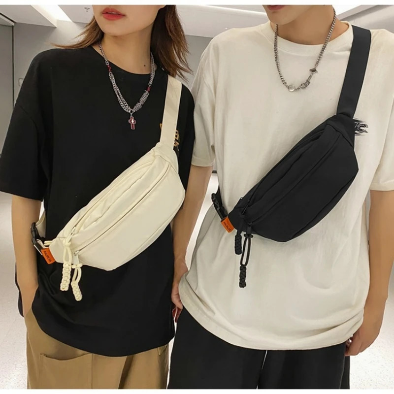 Casual Canvas Crossbody Bag for Women er Black/White/Red Shoulder Bags Large Capacity Tote Men Travel Shopping Bag 2025250403