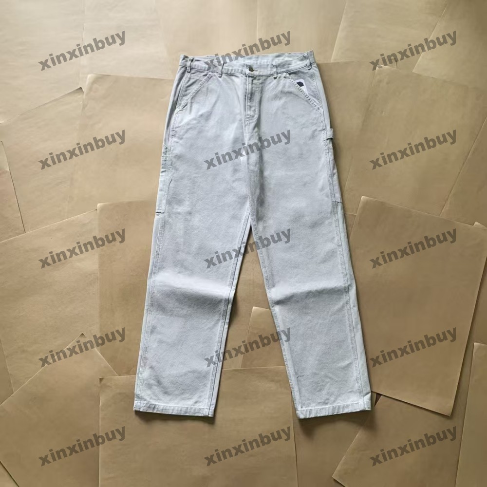 xinxinbuy Men women designer pant paris Colorful letter embroidery jacquard fabric denim suit Spring Casual pants Black blue green red M-3XL