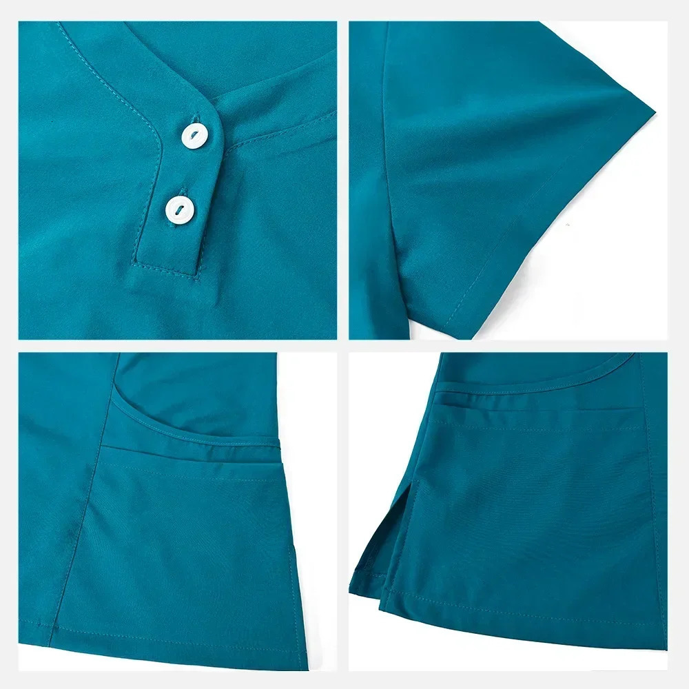 High Quality Clothing for Women Uniform Nurse Lab Coat Unisex Wholesale Tops and Pants Suits Nursing Scrubs Uniforms Set 250402