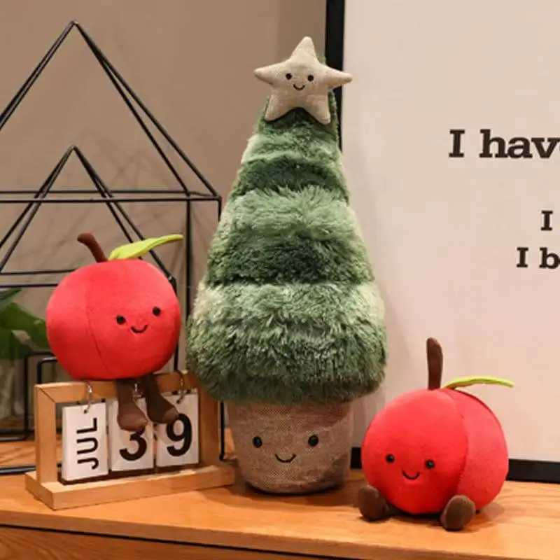 The latest Christmas tree safety fruit figurine Kawaii stuffed plush toy figurine cartoon anime cute gift fun doll Christmas C251107