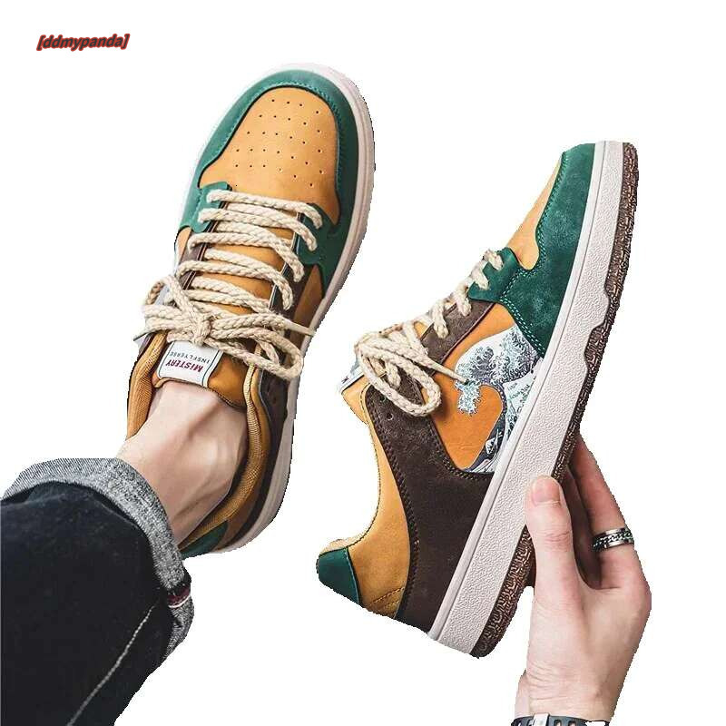 Men's Flat Fashion Lace-up Sneakers Men Outdoor Leisure Skateboard Low-top Breathable Tennis Shoes Tenis Mascuo ddmypanda