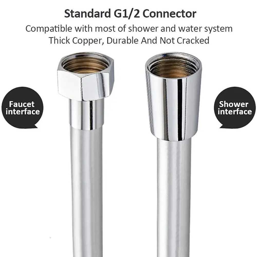 High Pressure PVC/Stainless Steel Handheld Shower Hose Universal Interface ible Anti Winding Explosion-proof Shower Tube Y251107