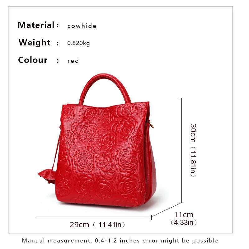 Classic Emed Women's Leather Pit Bag, Large Capacity Top Cowhide Cross-Body Bag