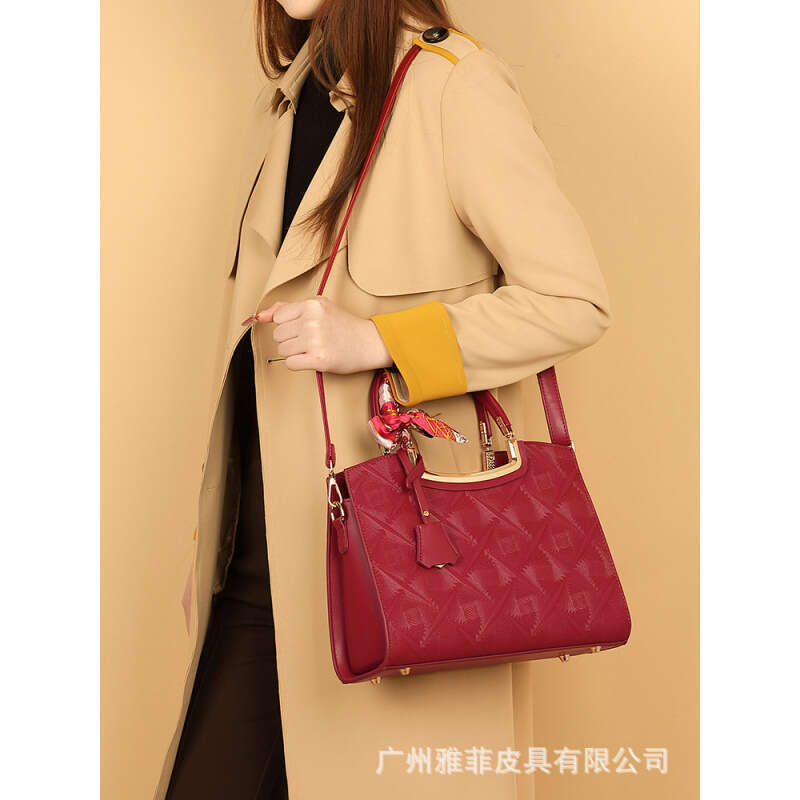 Designer Bag Red Mom New Fashion Single Shoulder Crossbody Mother In Law Wedding Handbag For Middle Aged Women