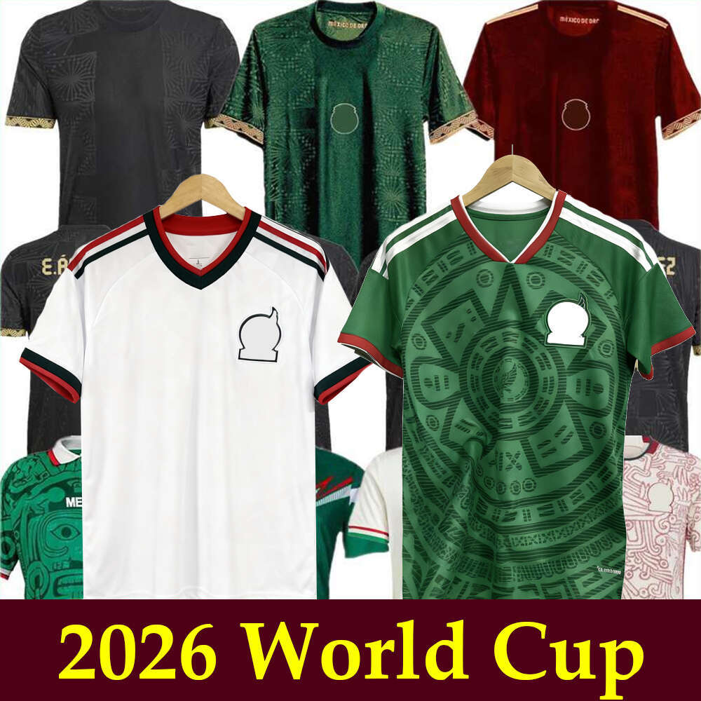 2026 Mexico World Cup socce jesey H. LOSANO CHICHARITO G DOS SANTOS S.GIMENEZ 25 26 Men kids kit spots football shit sets taining MEXICAN home away unifom