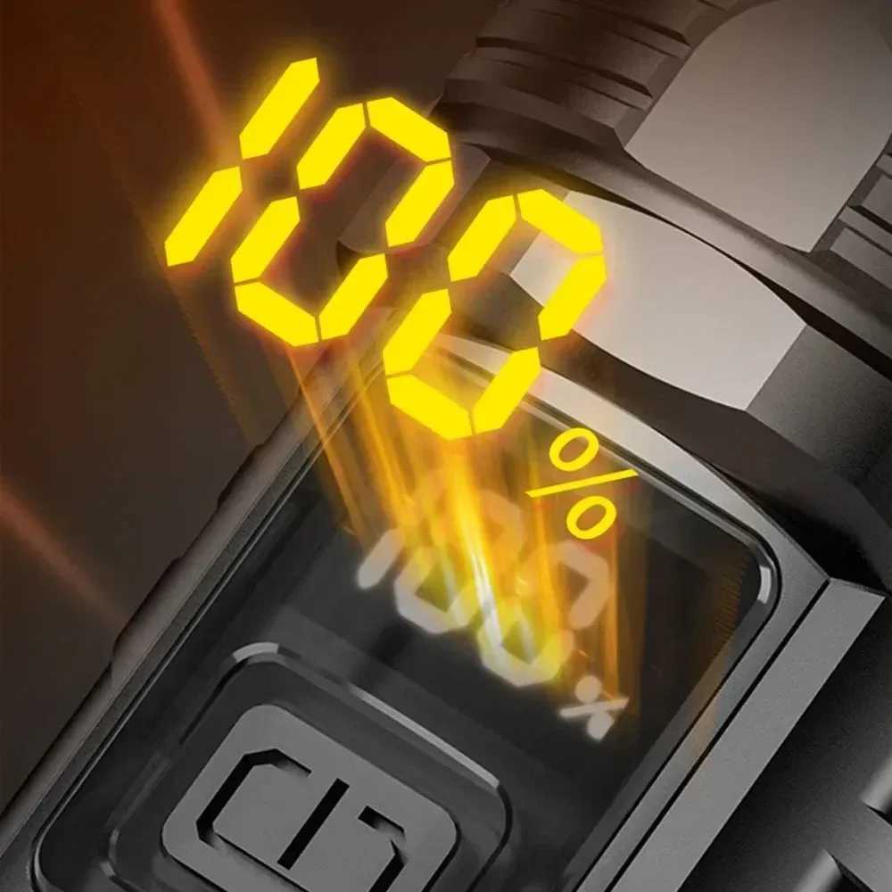 2000000 High Power LED Flashlights Type-C Rechargeable Torch Long Shot 1000M Waterproof Handlamp Outdoor Camping Fishing LanternW251106