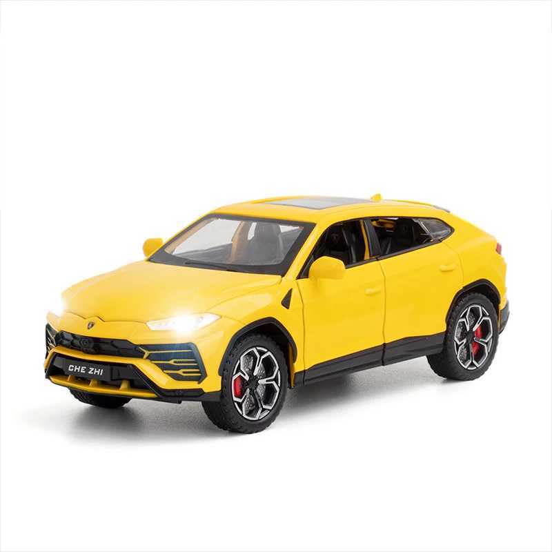 1 24 Lamborghini URUS Alloy Model Car SUV Car Die Casting Toy Metal Series Simulated Sound Childrens Light Toy CarXJ250407