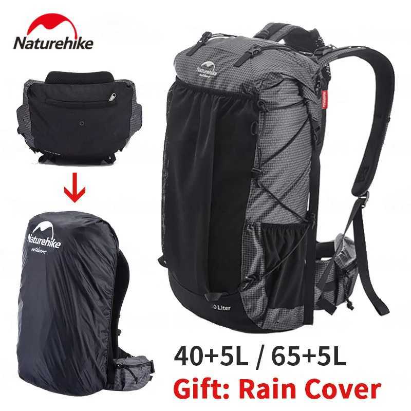 Naturehike Rock Series Camping Backpack 60 5L Large Capacity Travel Outdoor Bags 40 5L Ultralight Waterproof Hiking Backpack H260530