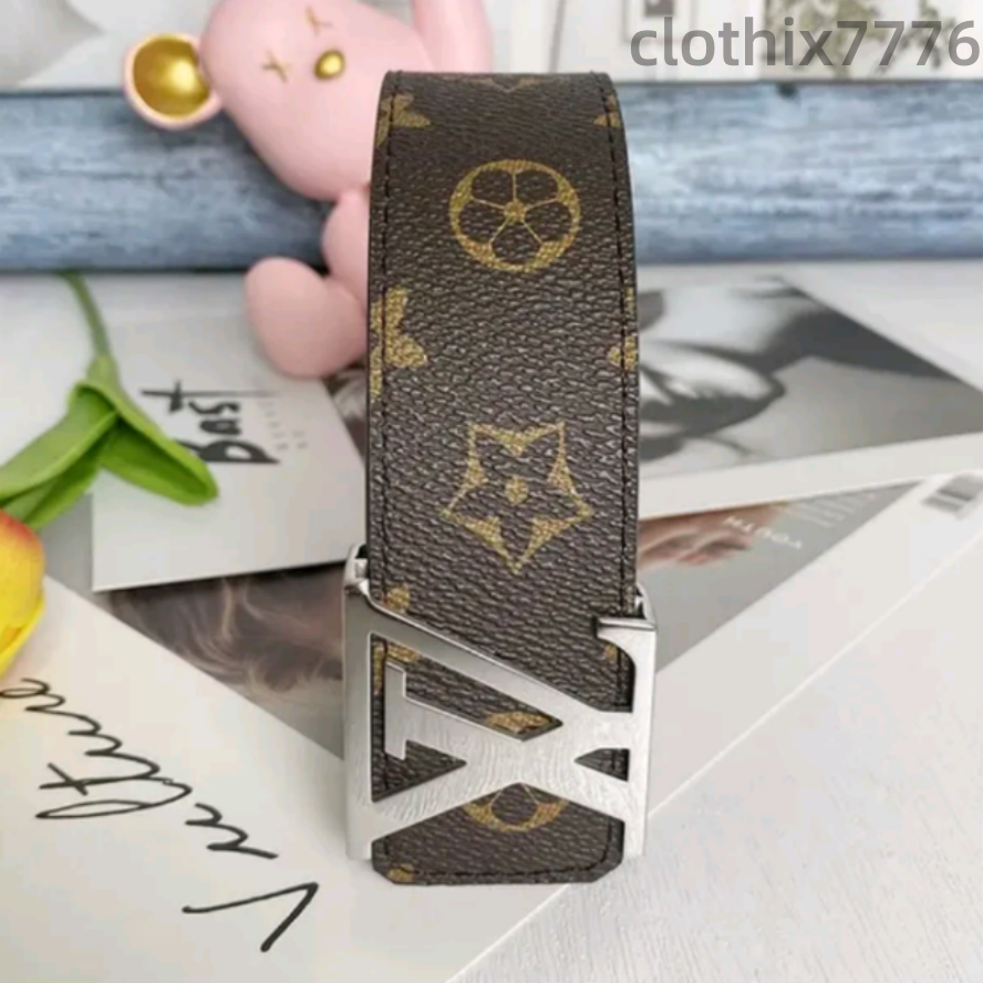Designer belt men belts for women Luxury belt Classic Checkered Pattern Belts Letter Large Gold Buckle Metal Smooth Buckle Waistband Popular Trendy Mens Belt