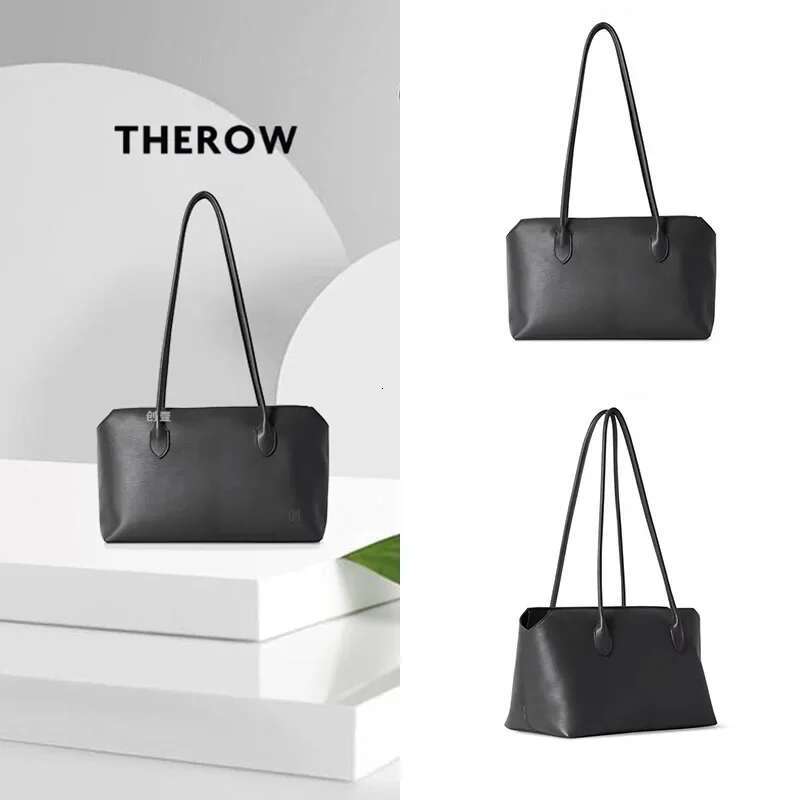 Terrasse Minimalist Genuine Handbag Single Shoulder Large Capacity Underarm Simple Tote Bag Cow Leather