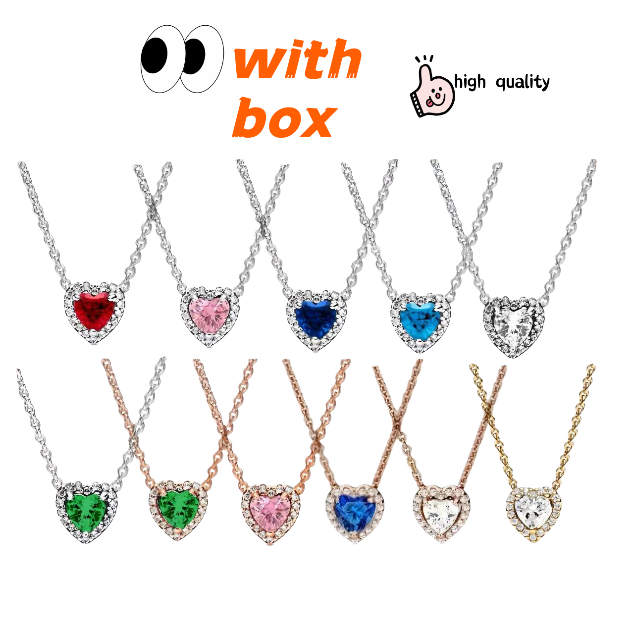 heart necklaces Charm Necklace Designer Necklace 12 Styles Love Necklace women holiday gift with box