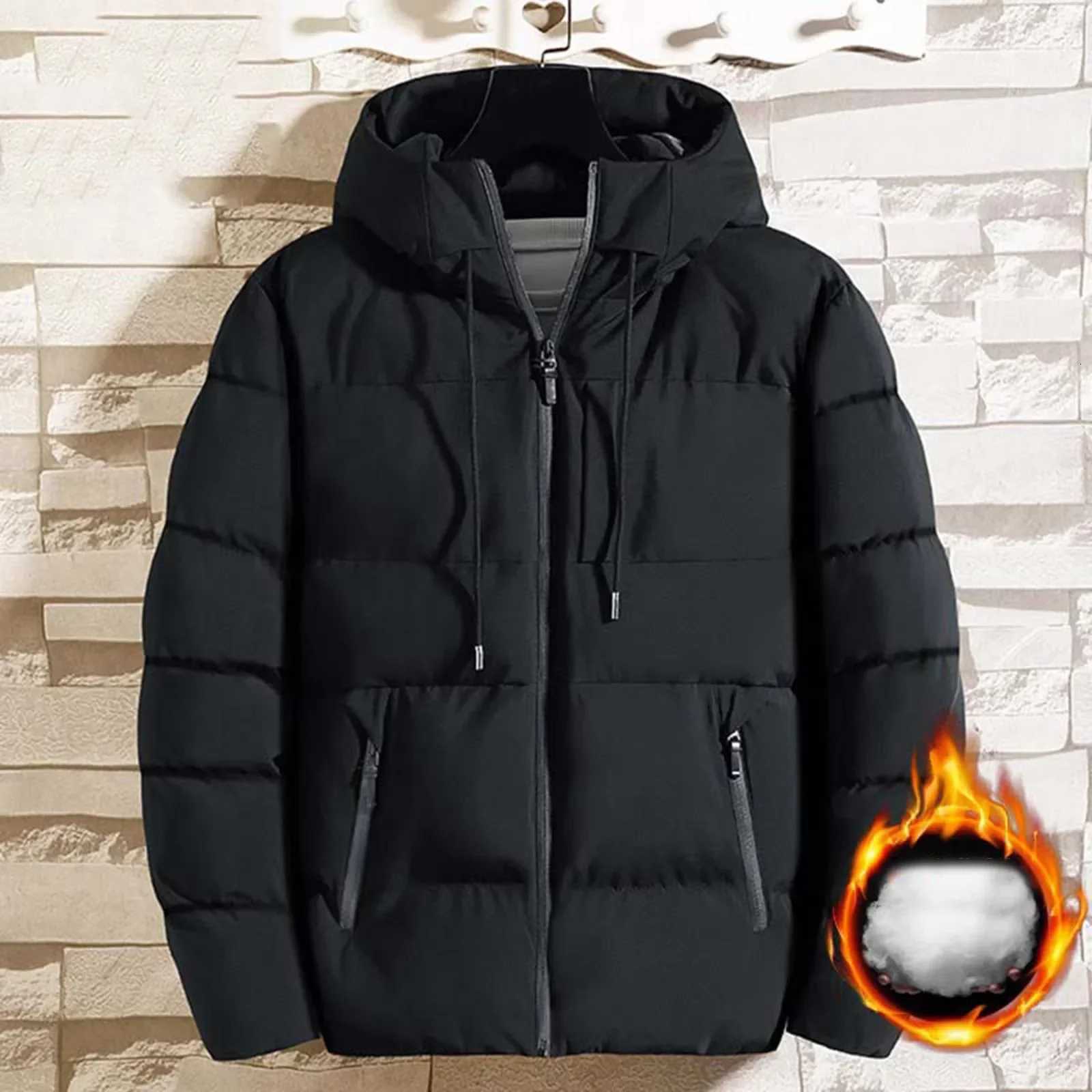 MenS Autumn Winter New Jacket Thick Down Cotton Jacket Warm Cotton Jacket Top Korean Thickened Down Cotton-Padded CoatT251107