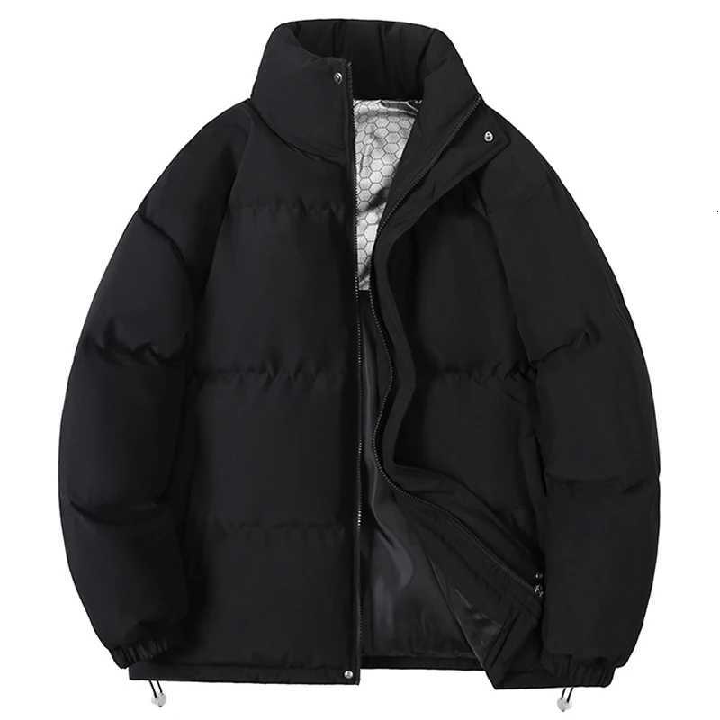 Full Zip Mens Parkas Graphene Puffer Jacket Warm Thick Self Heating Winter Jacket Men Korean Fashion Solid Unisex Coat OutwearT251107