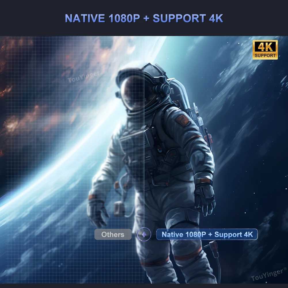 Touyinger Q12W pro 2800ANSI Full HD 4K Dual Screen Wifi BT Smart Home Theater Projector X250407