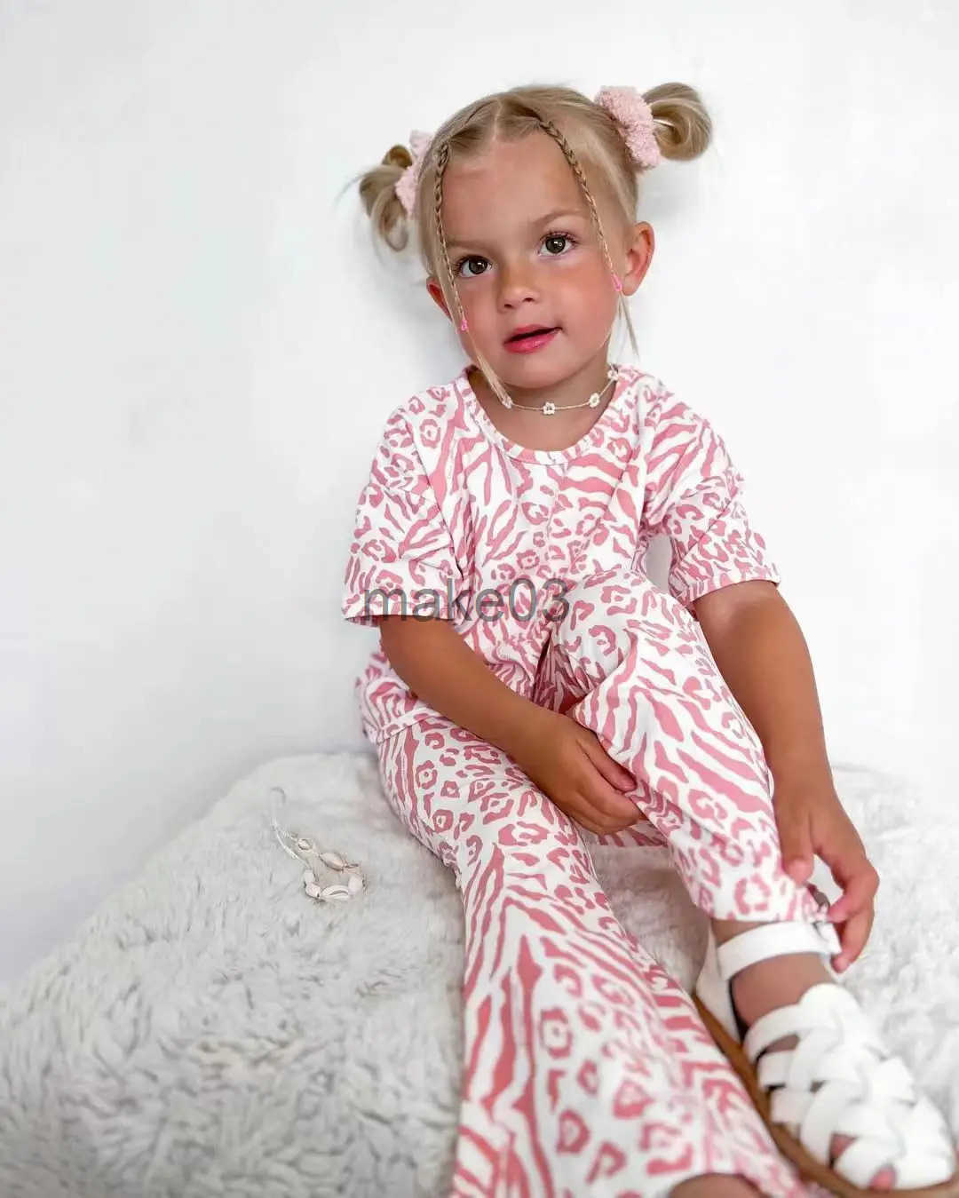 Summer Girls ClothSets Baby Children Clothes Fashion Tops + Pants 2Pcs Outfits Kids Tracksuit 2 3 4 5 6 7 8 Year J250403