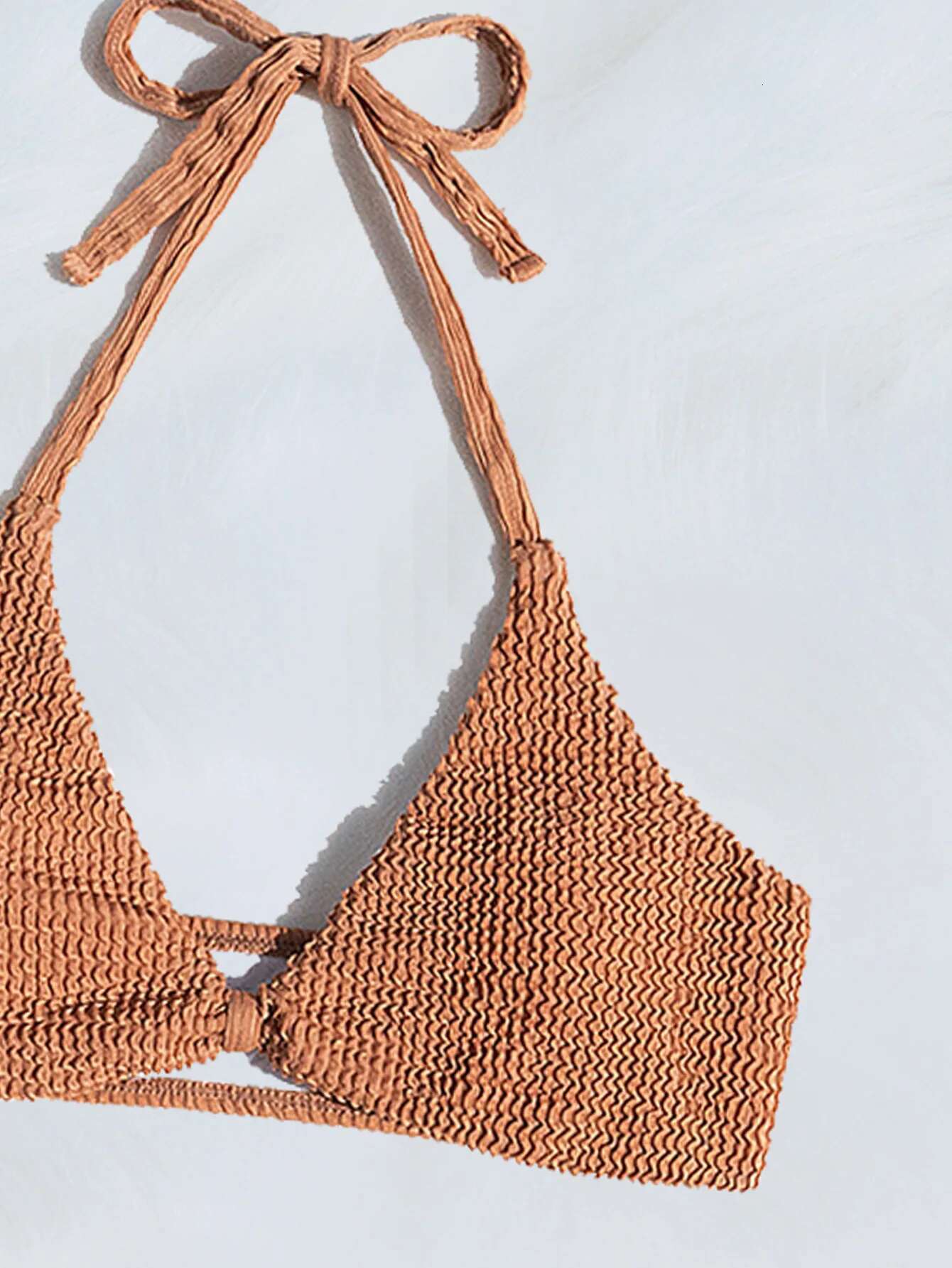 Dongdumaoyi Sexy Brown Bikini Set Women Front Tie Push Up Pleate High Waist Swimsuit Summer Bathing Suit Two Piece Swimwear Biquini