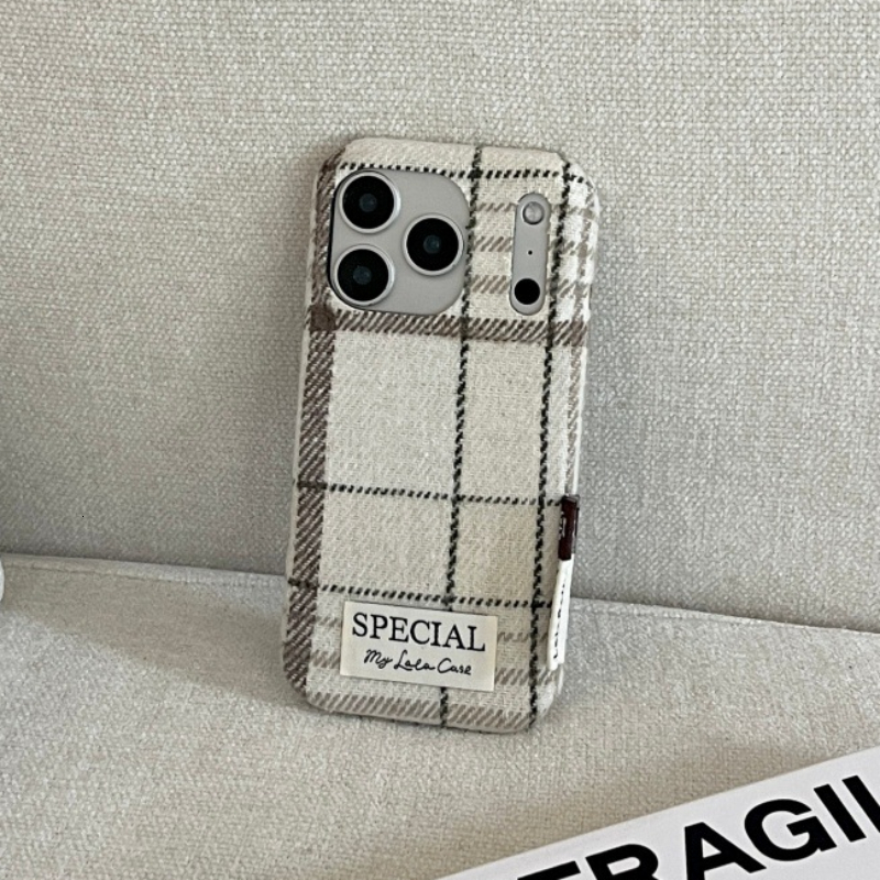 Velvet Color-Block Striped Phone Case Compatible with iPhone 17/16 Pro Simple Anti-Drop 15/14 Niche