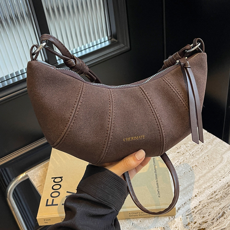 2025S Designer Women S Bag Autumn New Women S Versatile Light Luxury Simple Bull Horn Bag Fashion Single Shoulder Crossbody Bag
