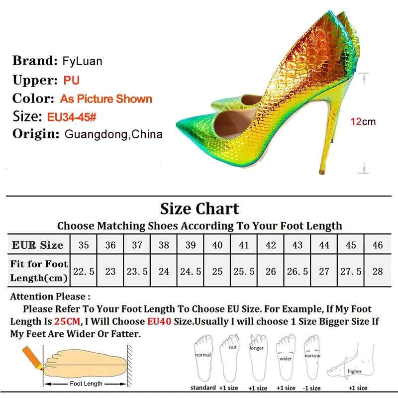 Fashion Pointed Women Thin High Heels Summer Snake Patted Single 6-12Cm Holographic Laser Party Shoes Elegant Female Pumps