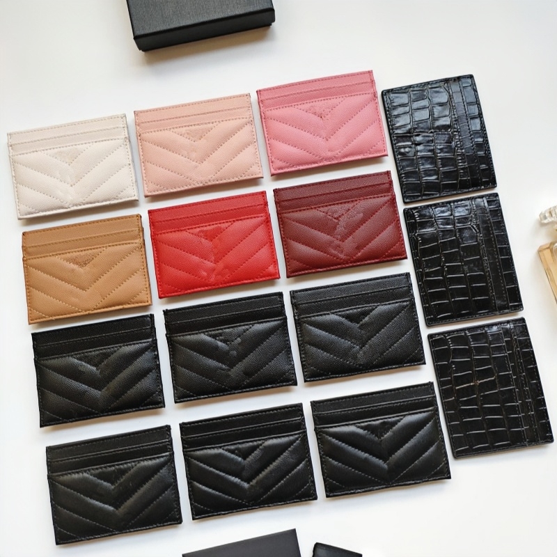 Luxury wallet women designer card holder designer wallet women cardholder purse genuine Leather womens men Purses mens Key Ring Credit Coin Mini wallet