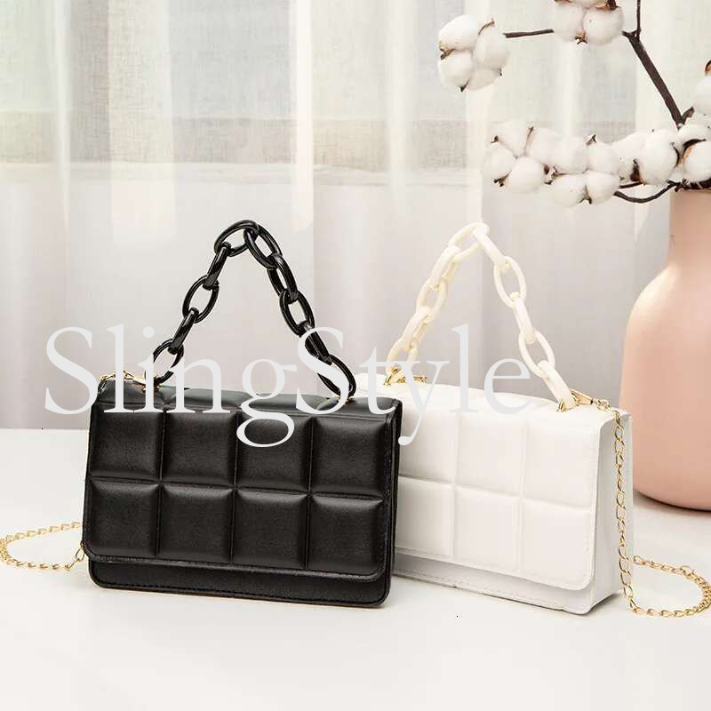 New PU Leather Shoulder for Women 2022 Fashion Texture Chain Rhomboid Crossbody Bags Summer Trend Handbags Phone Bag