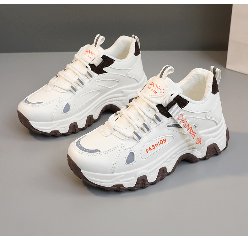 New Casual shoes women Dad Shoes fashion comfortable thick soled shoes breathable trendy sports shoes daily outdoor