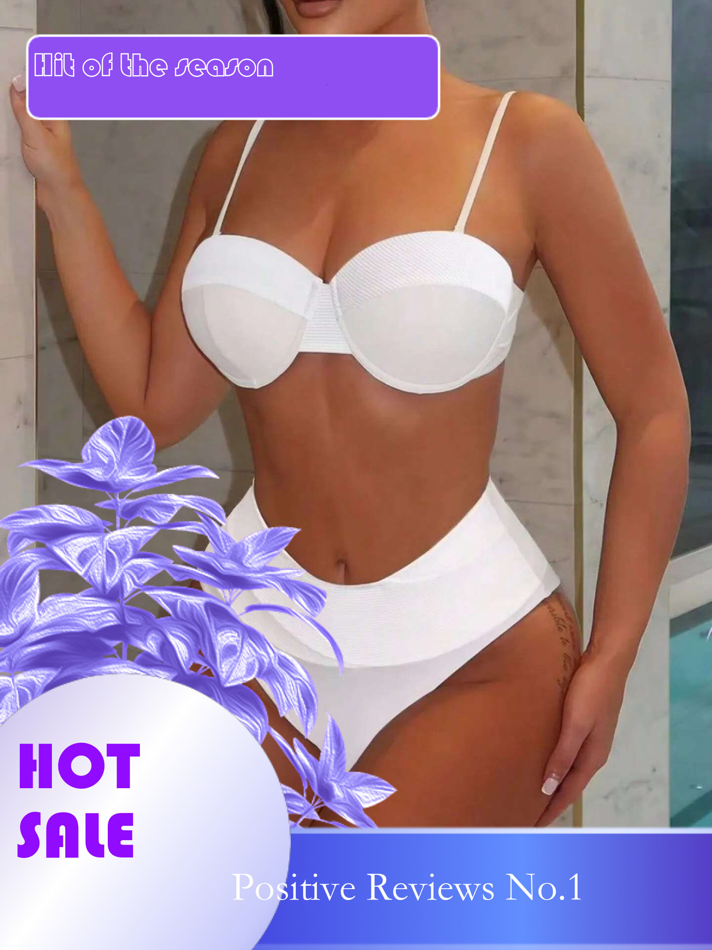 Dongdumaoyi Sexy White Bikinis Women S Swimsuit Push Up Underwire Padded Bra High Waist Swimwear Beach Bathing Suit Pool Bikini Set