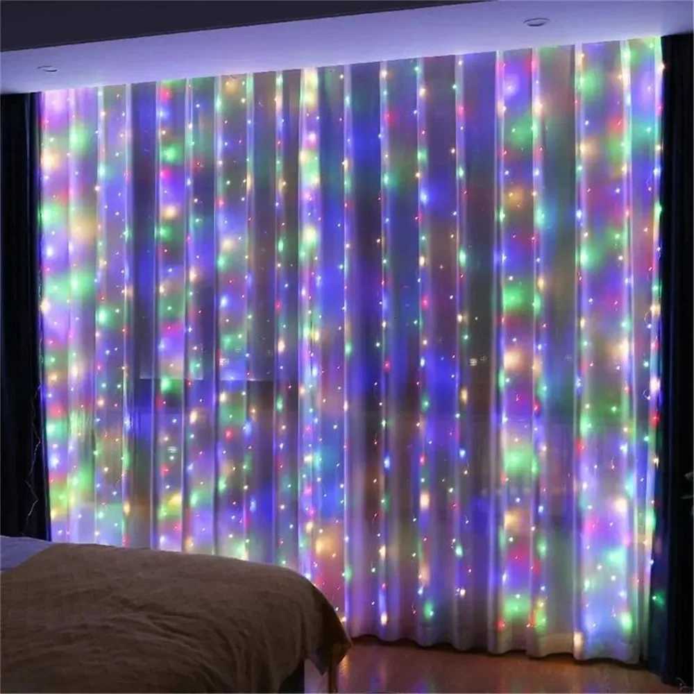 Christmas Home Decoration 3/4/6M Festoon LED Curtain Lights Fairy Garland on The Window USB 8 Modes Light String Wedding Party W251107
