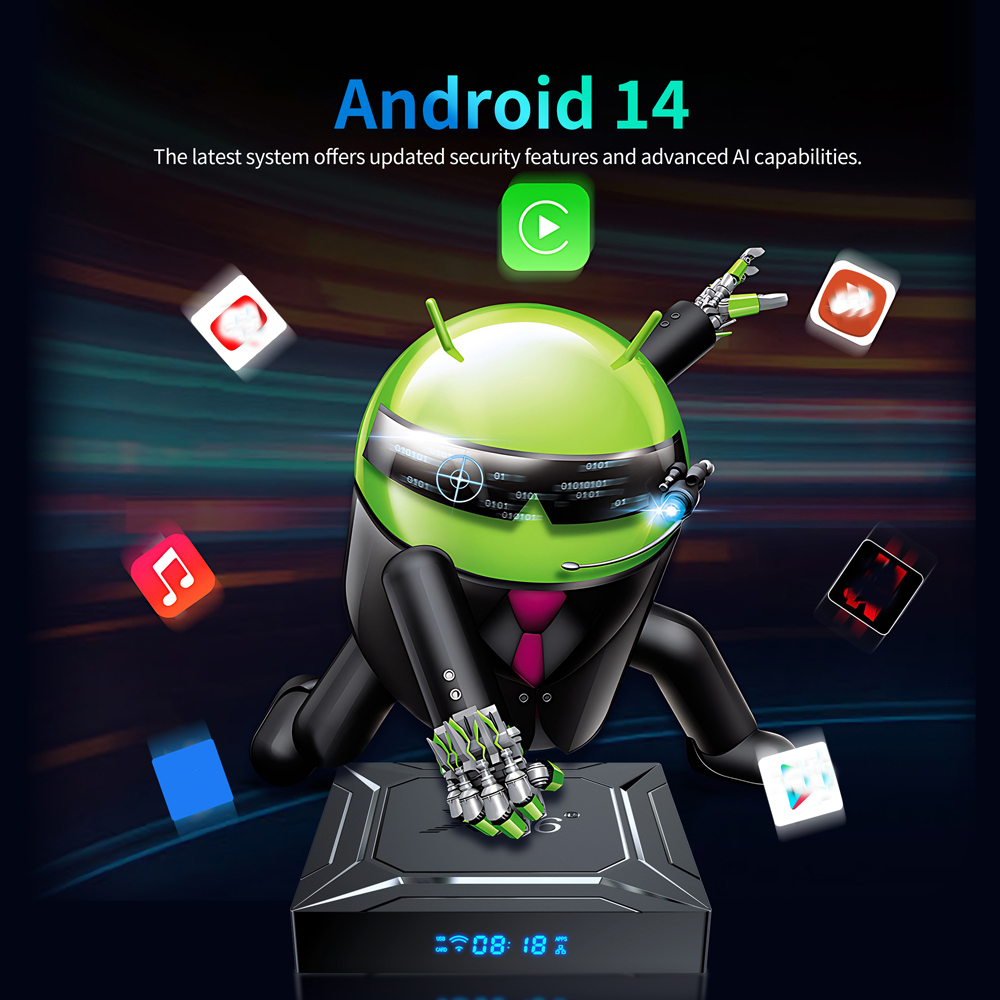 X96 M200 Android 14 TV BOX 4GB 64GB 6nm Amlogic S905X5M 1000M LAN AV1 BT5.0 5G Dual Wifi Media Player