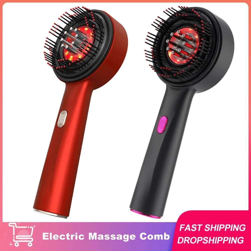 Electric Regrowth Brush with Infrared Light hine Acupoint Scalp Massage Anti-Hair Loss Exercise Hair Scrubber Combs