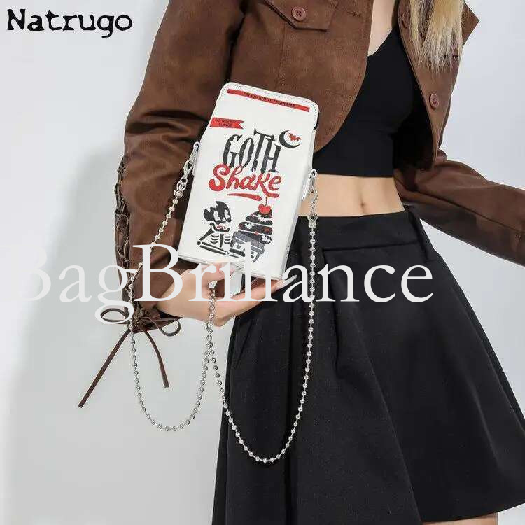 2025 Printed Graffiti Small Square Fashion Cool Crossbody Funny Box Shoulder Bag For Girls