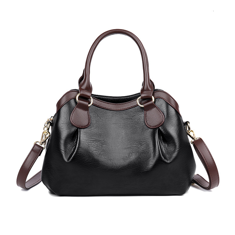 2025 New Large Capacity Tote Bag Women's PU Leather Handbag Middle-aged Commuter Crossbody Shoulder Designer Bag
