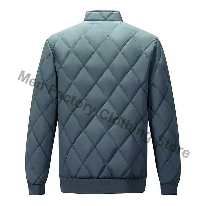 Men Thick Warm Winter Jackets Solid Color Coats Casual Stand Mens Clothing Top Parkas Man Puffer Jacket Cotton Padded OutwearT251107