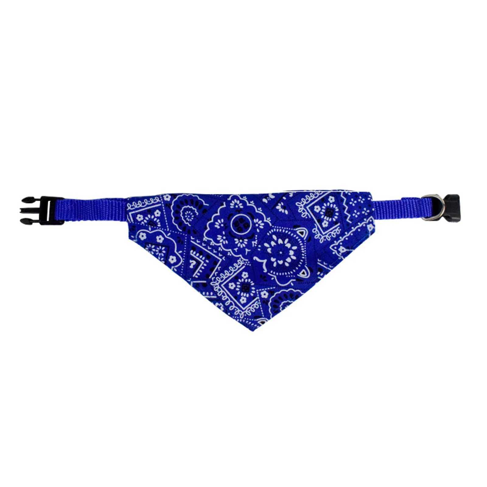Pet bib printing triangular scarf small dog and cat retractable collar triangular scarf buckle pet accessories M250407