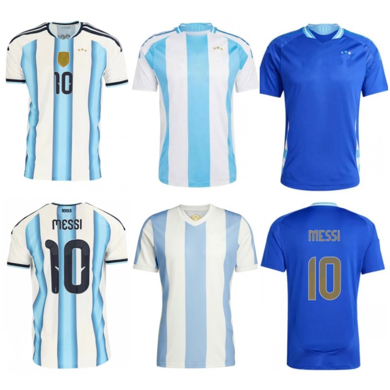 2026 MESSIS Argentina Soccer Jerseys Mens 2024 J.ALVAREZ DE PAUL DI MARIA Football Shirts Youth MAC ALLISTER L. MARTINEZ E. FERNANDEZ 50th Uniform National Team Kids kit