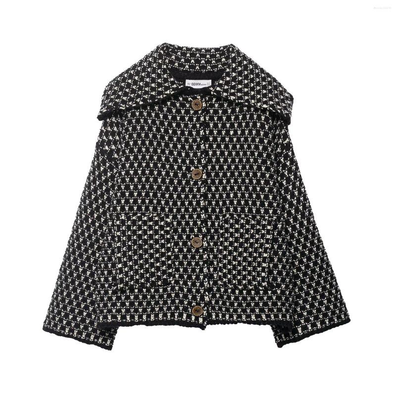 Women's Knits 2026 Autumn Brown Long Sleeve Knitted Cardigans Women Elegant Lapel Single Breasted Loose Sweater Coat Knitwear Korean Style - view 7