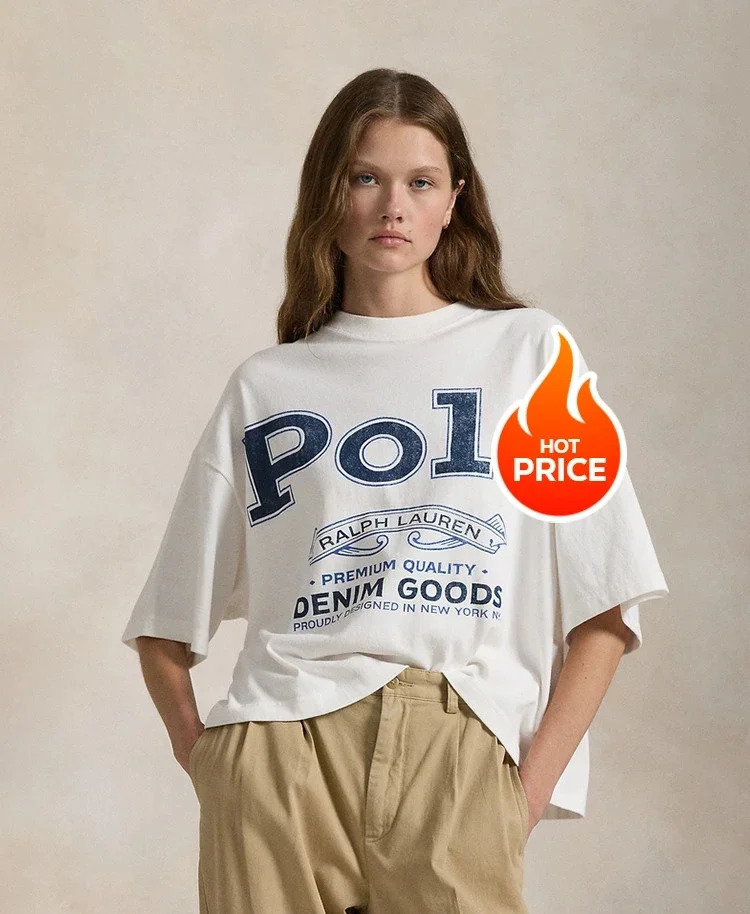 25 year early spring cotton knitted Tshirt summer classic letter trend short sleeved loose womens top 250407