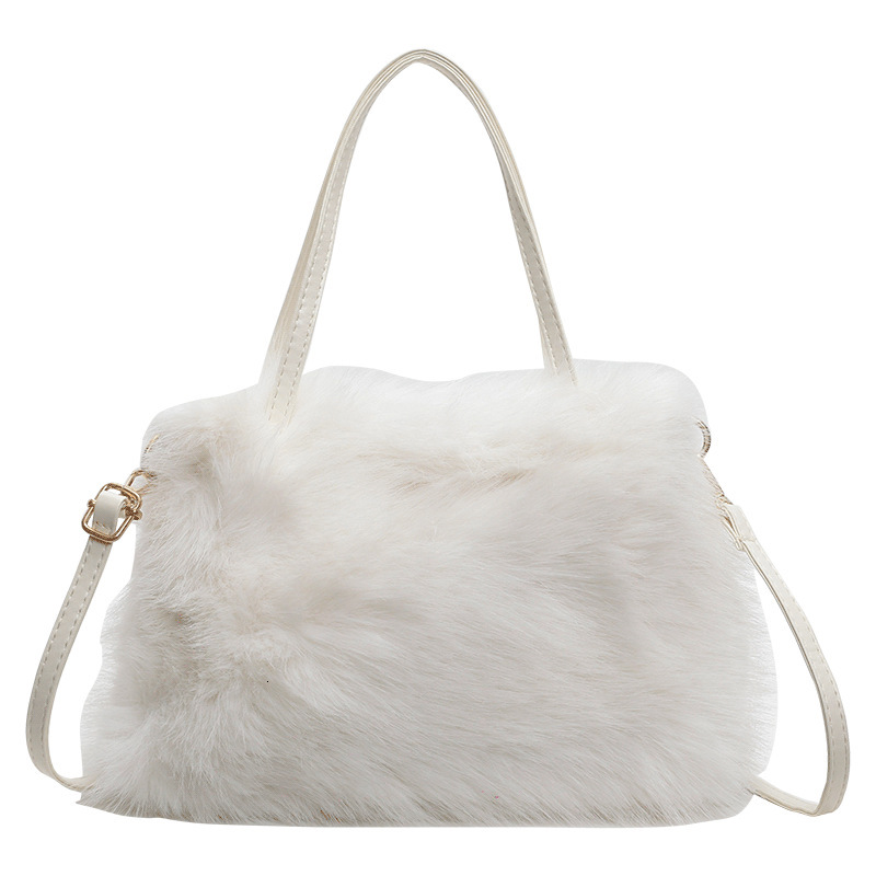 2025S Designer Women S Bag New For Women With High Quality Texture Fashionable Small Square Bag Hairy And Versatile Handheld Shopping Plush Bag