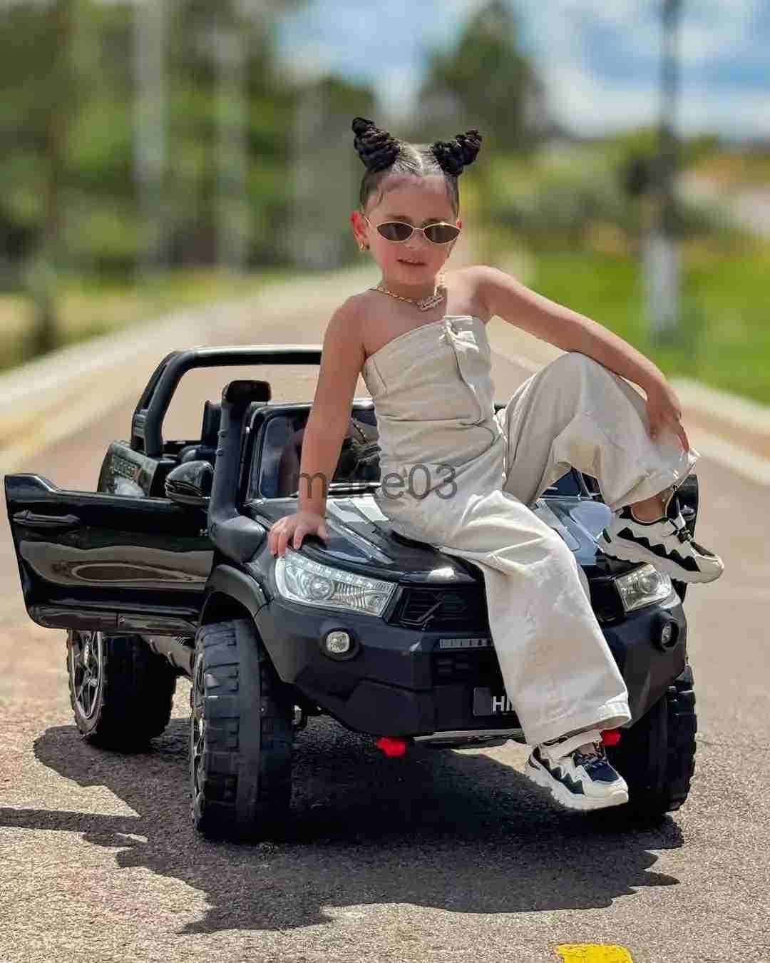 Childrens baby girl jumpsuit casual sleeveless solid color childrens clothing 2 3 4 5 6 7 8 years old J250403