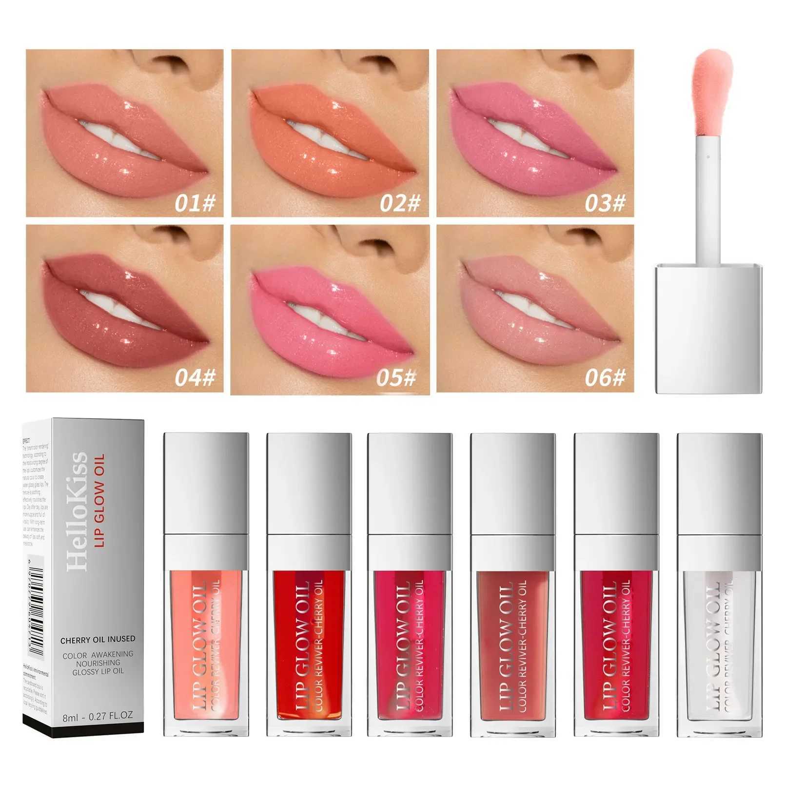 Hellokiss lipstick Luminous Oil 8ml Glossy lipstick Moisturizing lipstick Transparent lipstick Cherry W250407